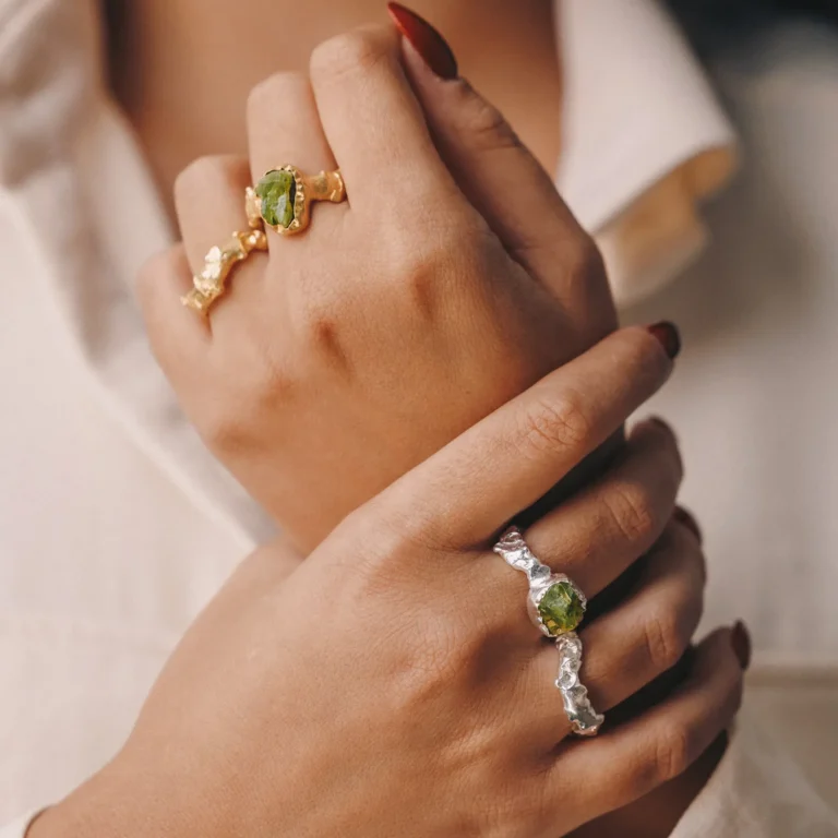 'Heart of the Vulcano' Peridot Ring