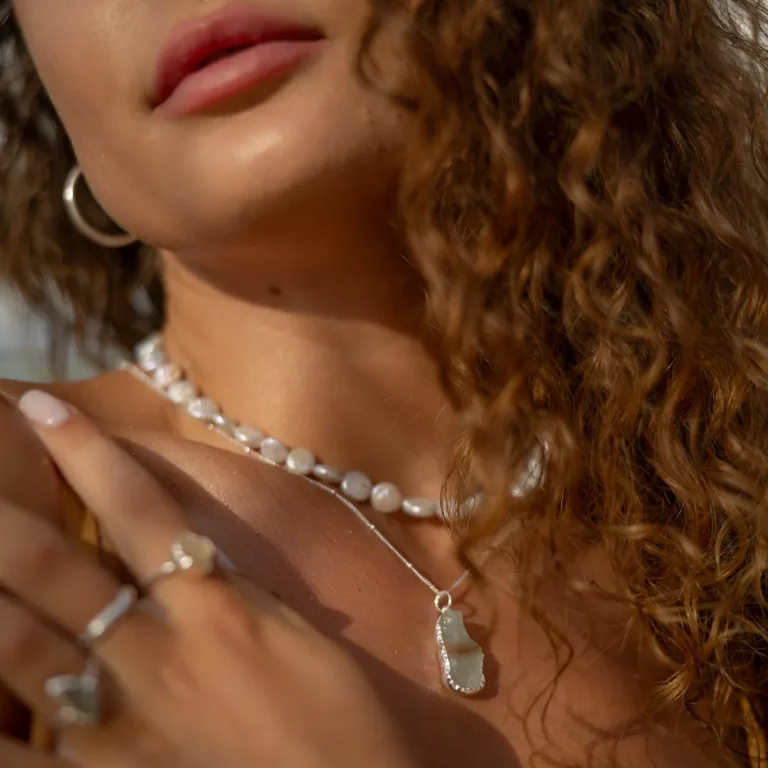Raw Aquamarine Necklace