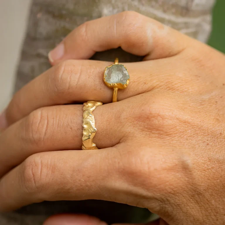 Raw Aquamarine Ring "Raw Beauty"