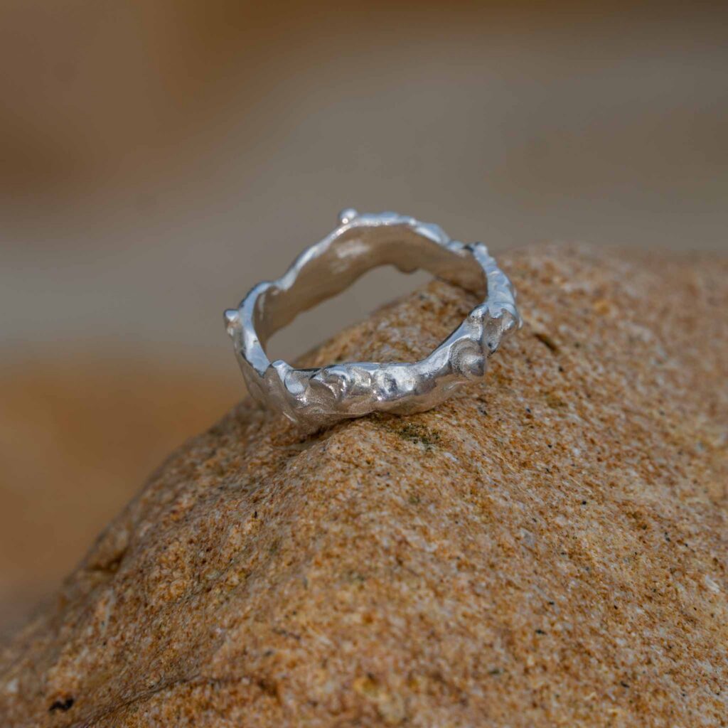 Dripping Silver Ring