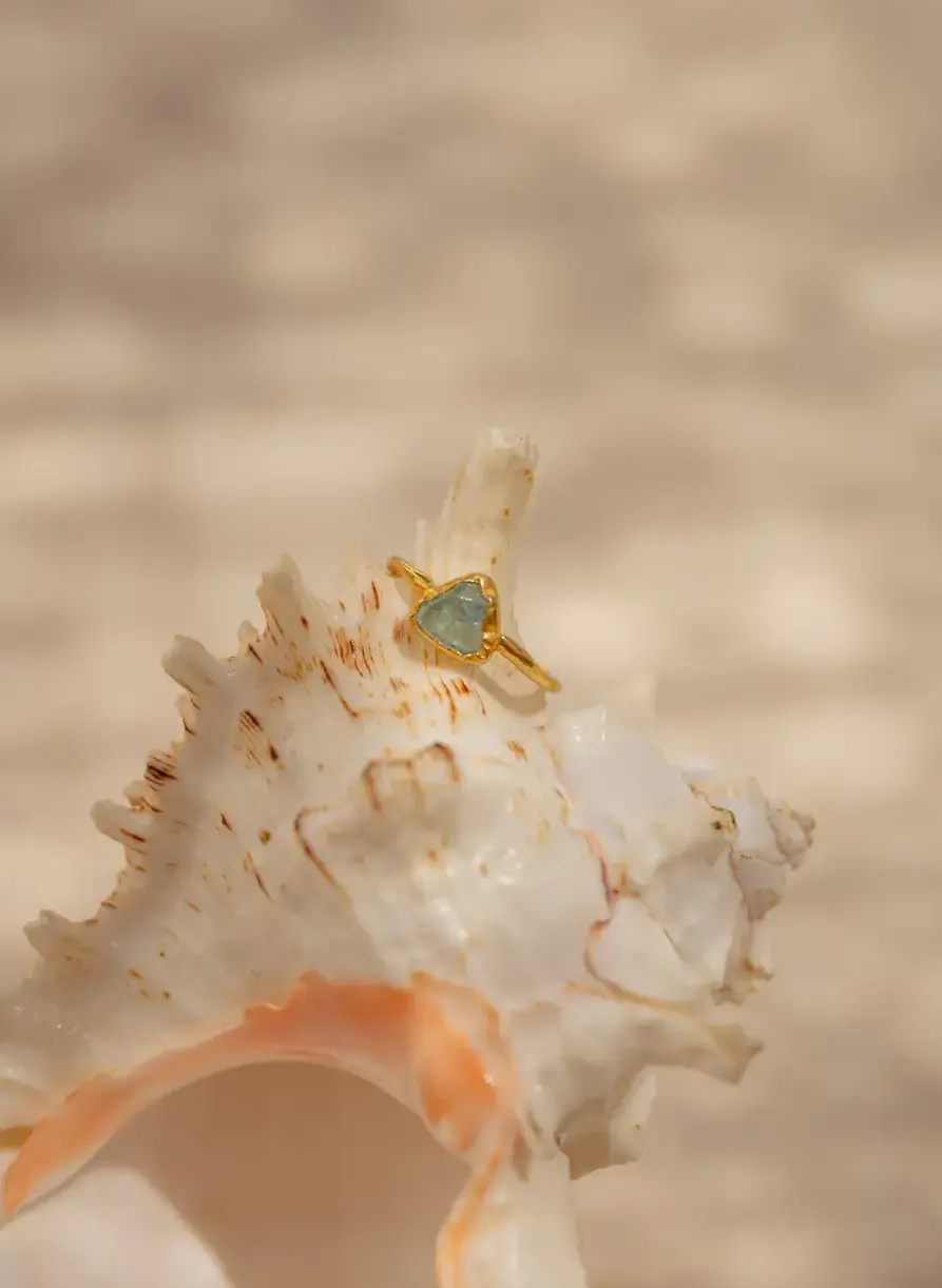 Apatite ring silver