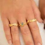 Blue Apatite Raw Beauty ring