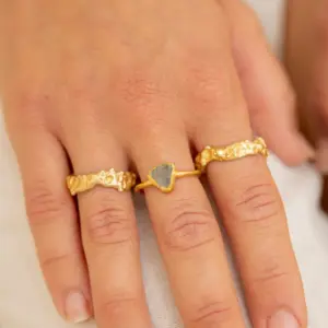 Blue Apatite Raw Beauty ring