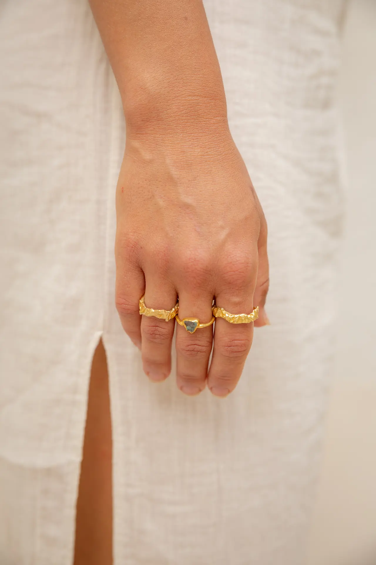 Blue Apatite Raw Beauty ring