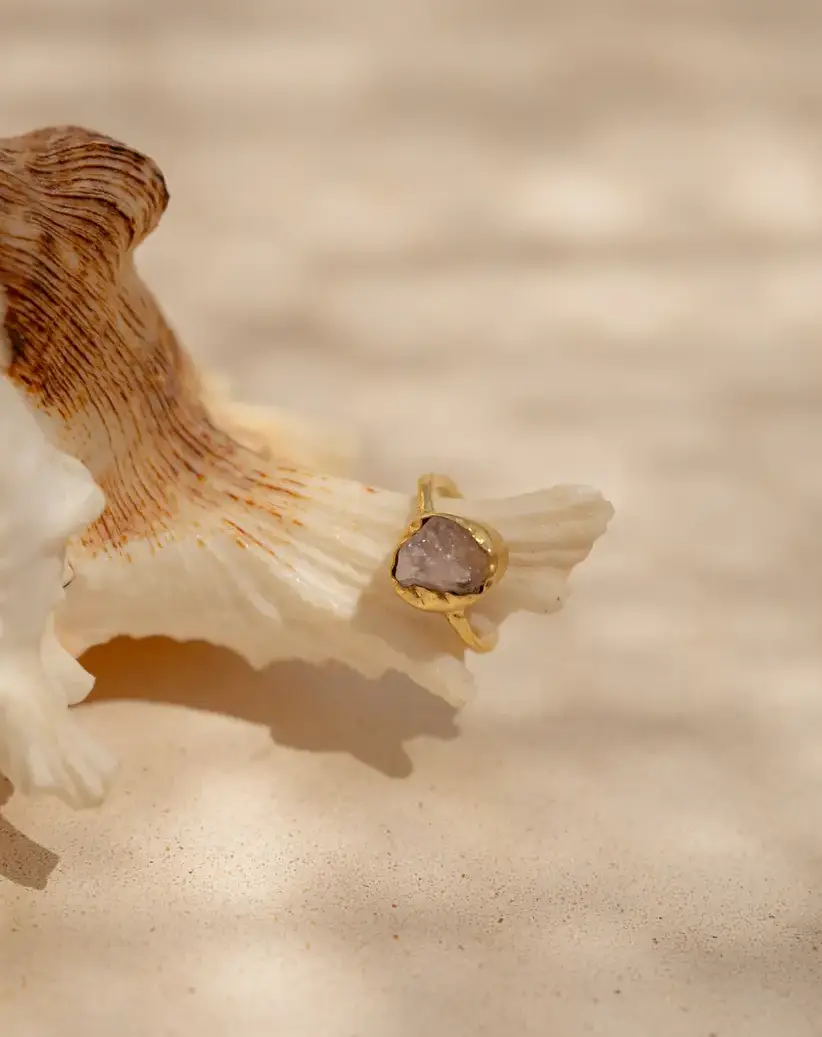 Raw Morganite Ring RAW BEAUTY - Image 4