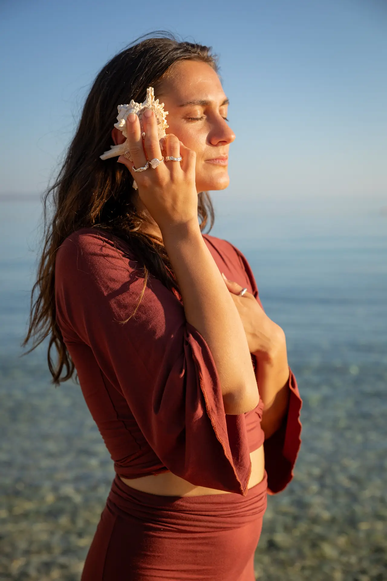Woman wearing jewelry