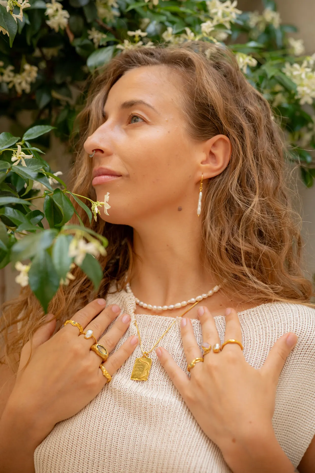 Pearl Drop earrings Camille
