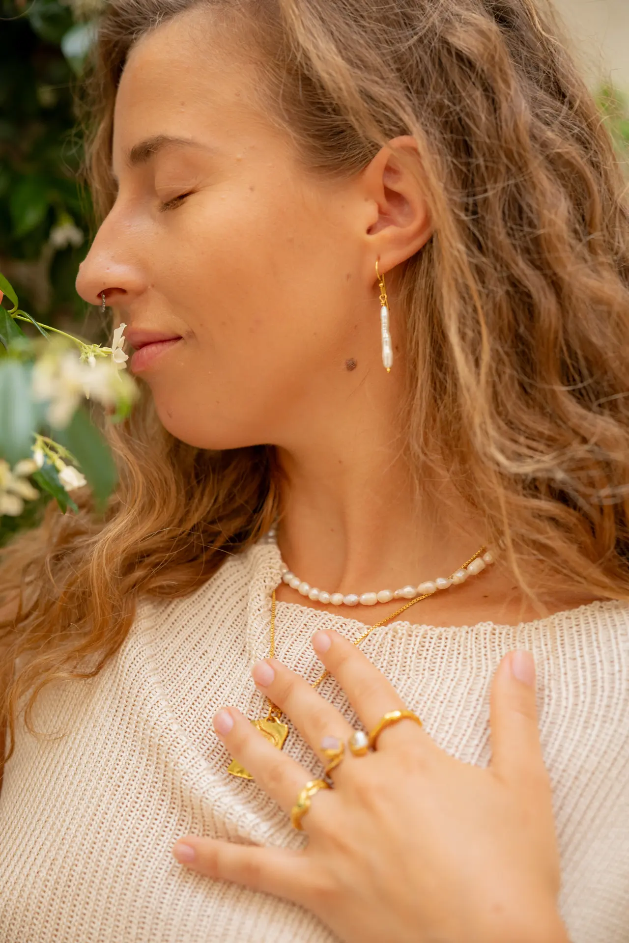 Pearl Drop earrings Camille