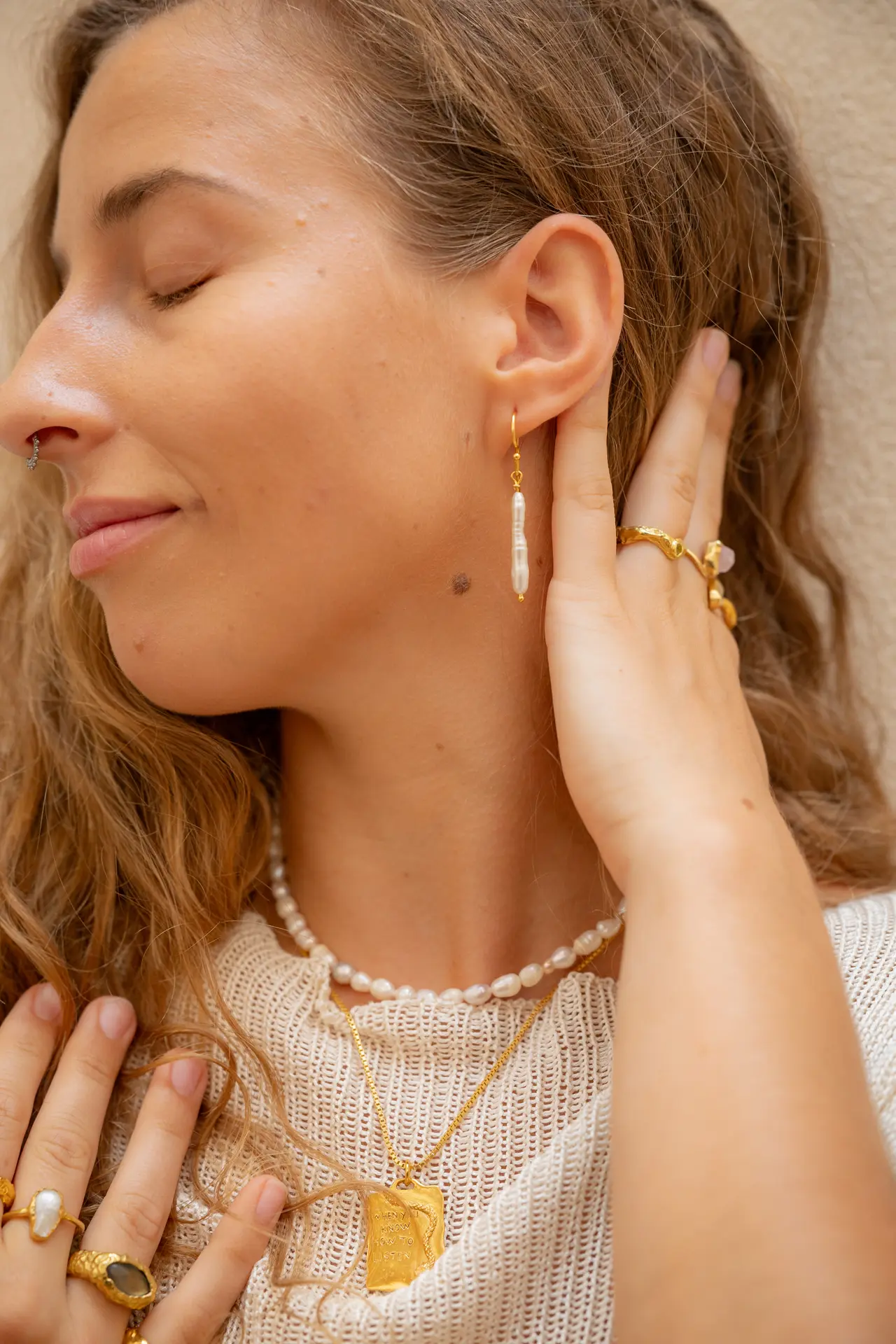 Pearl Drop earrings Camille