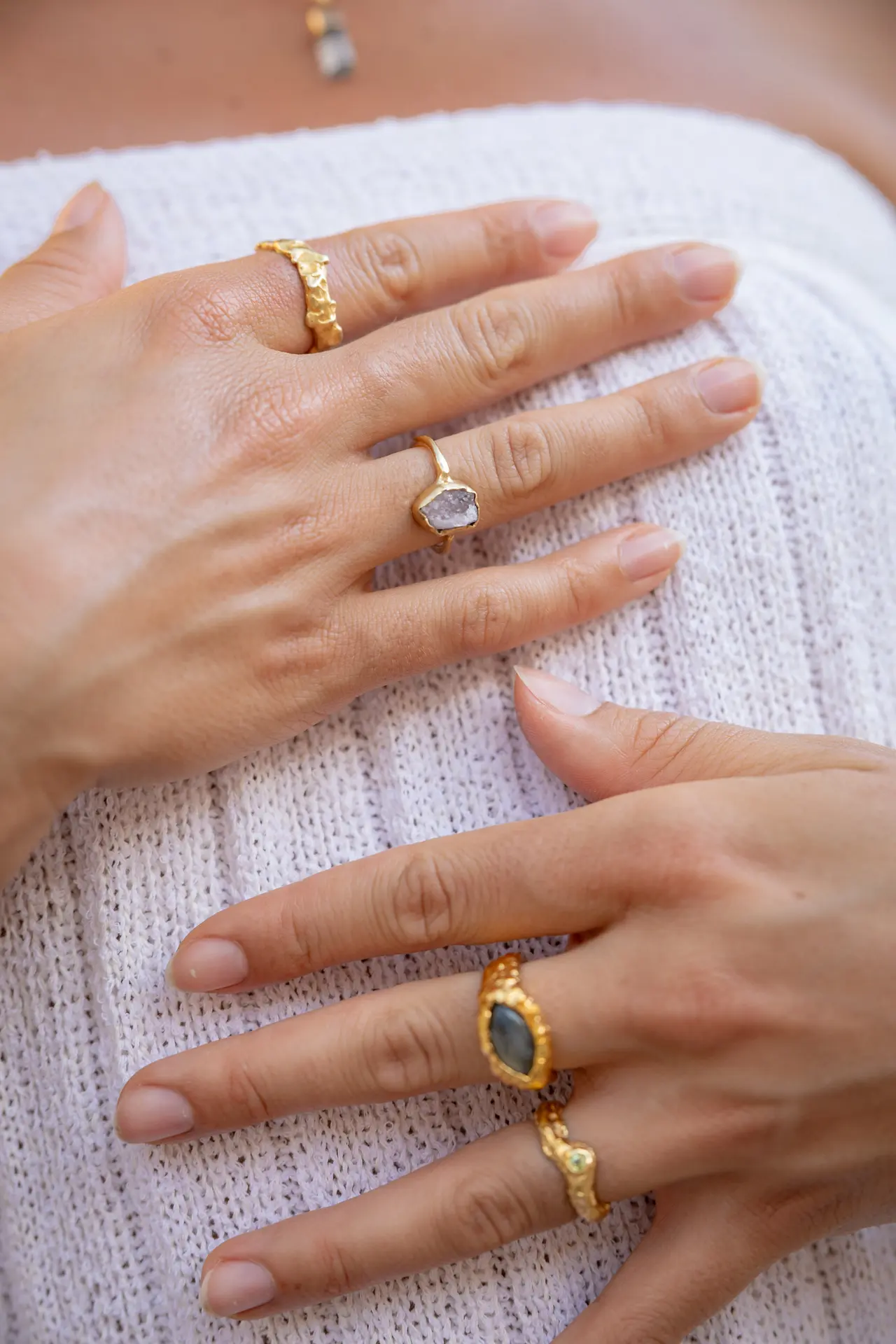 Morganite ring gold