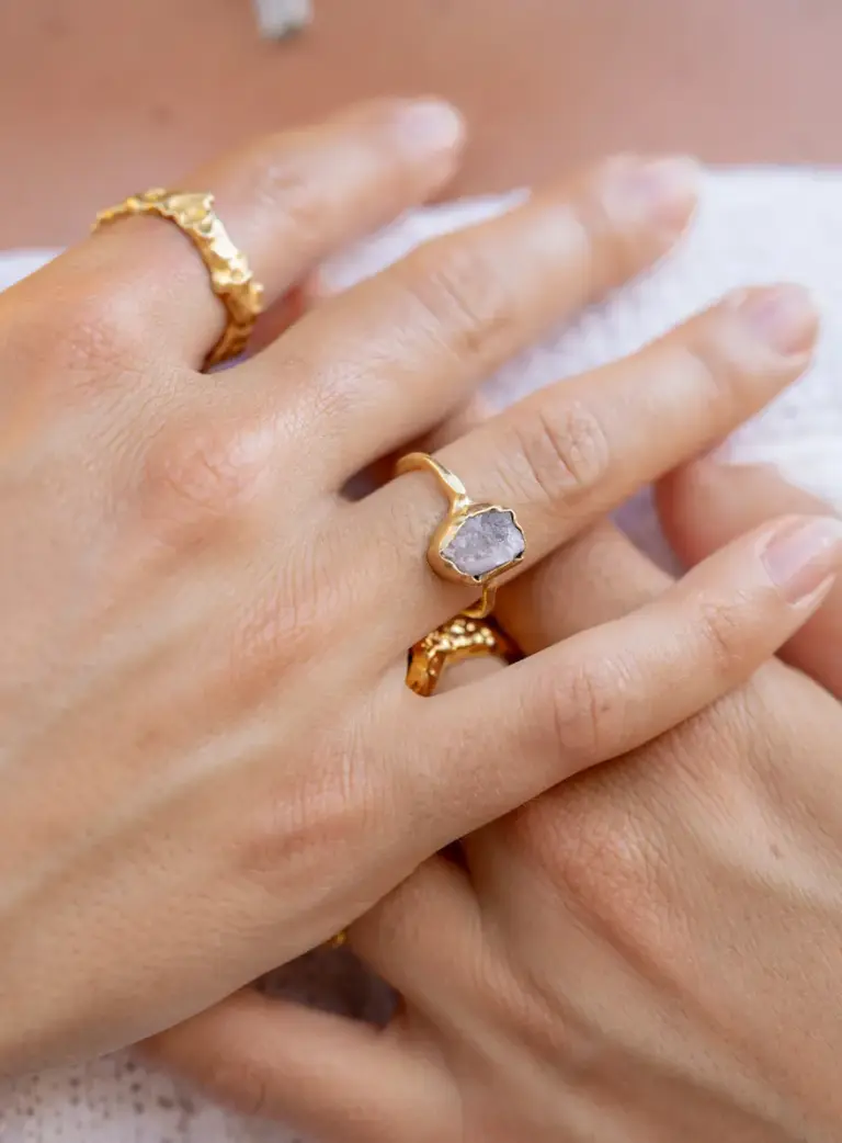 Morganite ring gold