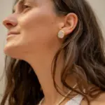 Button Pearl Earrings Amelie